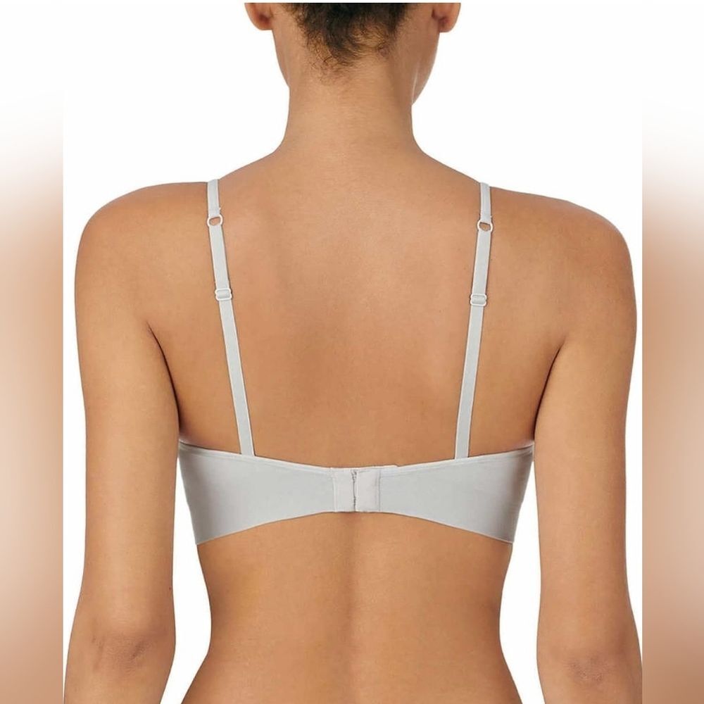 (Lot of 9) DKNY 2pk Seamless Bra Soft Stretch Back Close Adjustable Ink/Aluminum - Picture 4 of 9